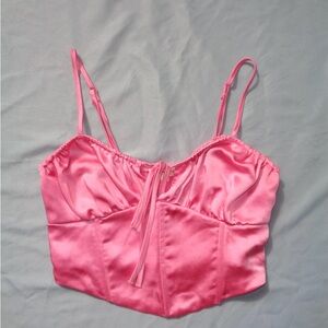 Pink Satin Top